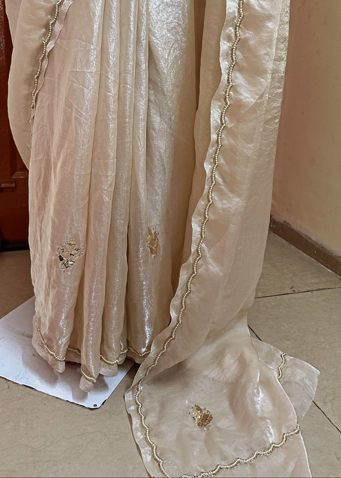 Pearl Whisper handwork Saree