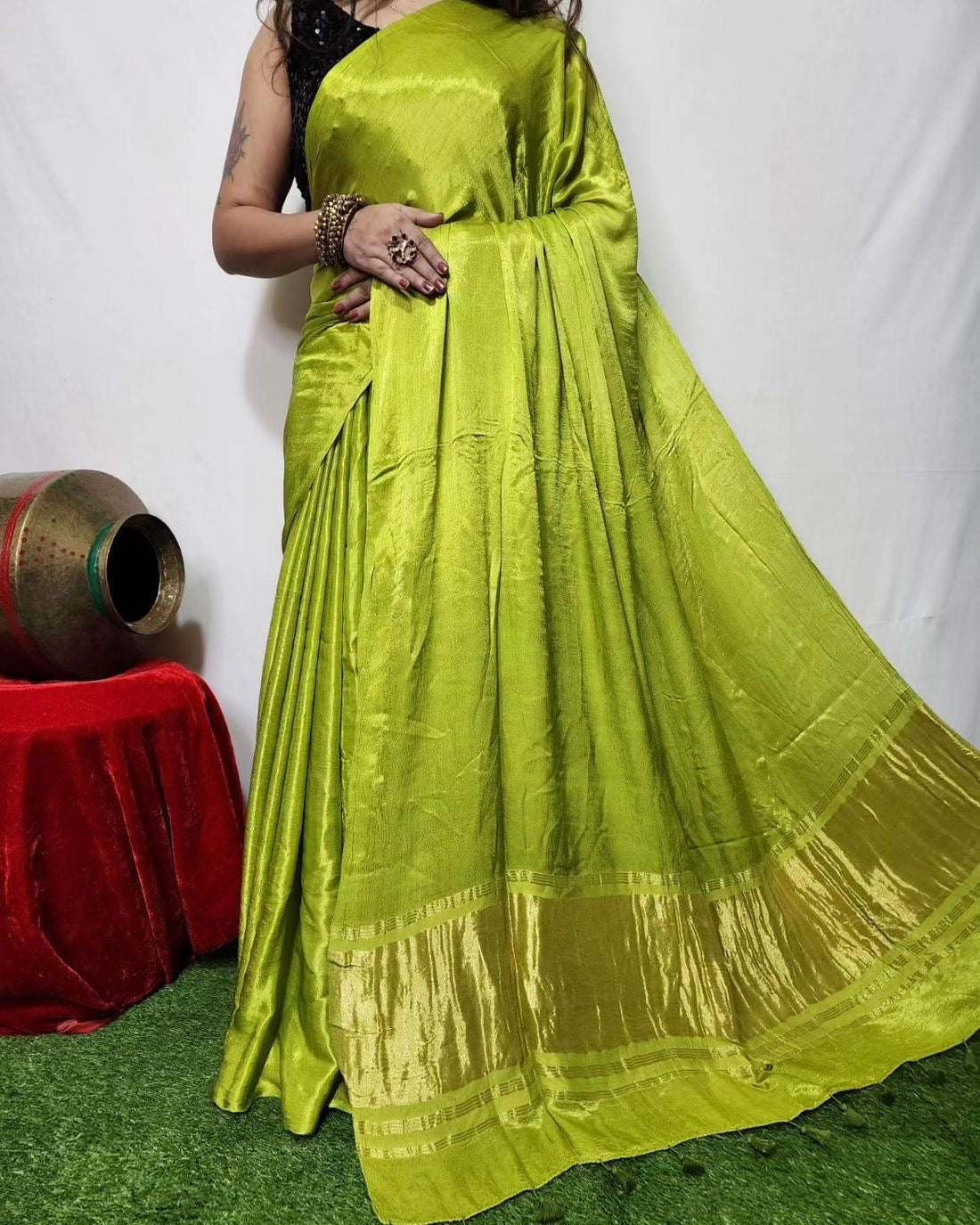 Kashish Lagdi Patta Pure Modal Silk Sarees
