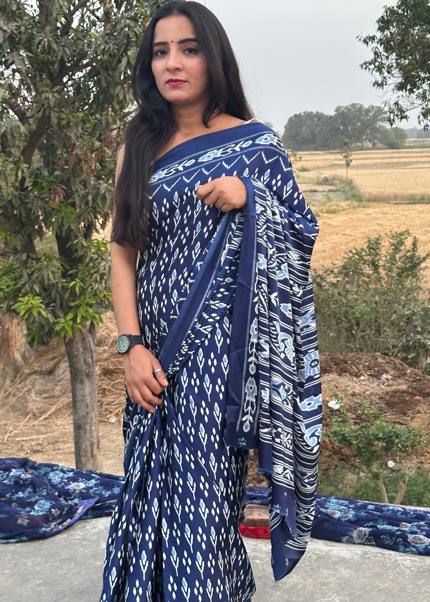 Nilima Printed Semi Modal Silk Saree