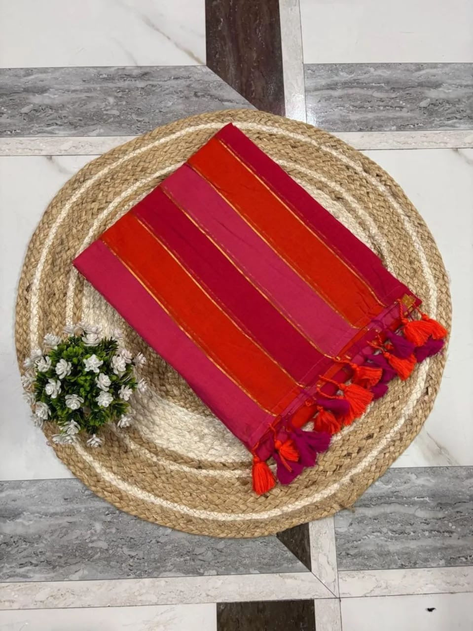 Manya Satrangi Mul Saree