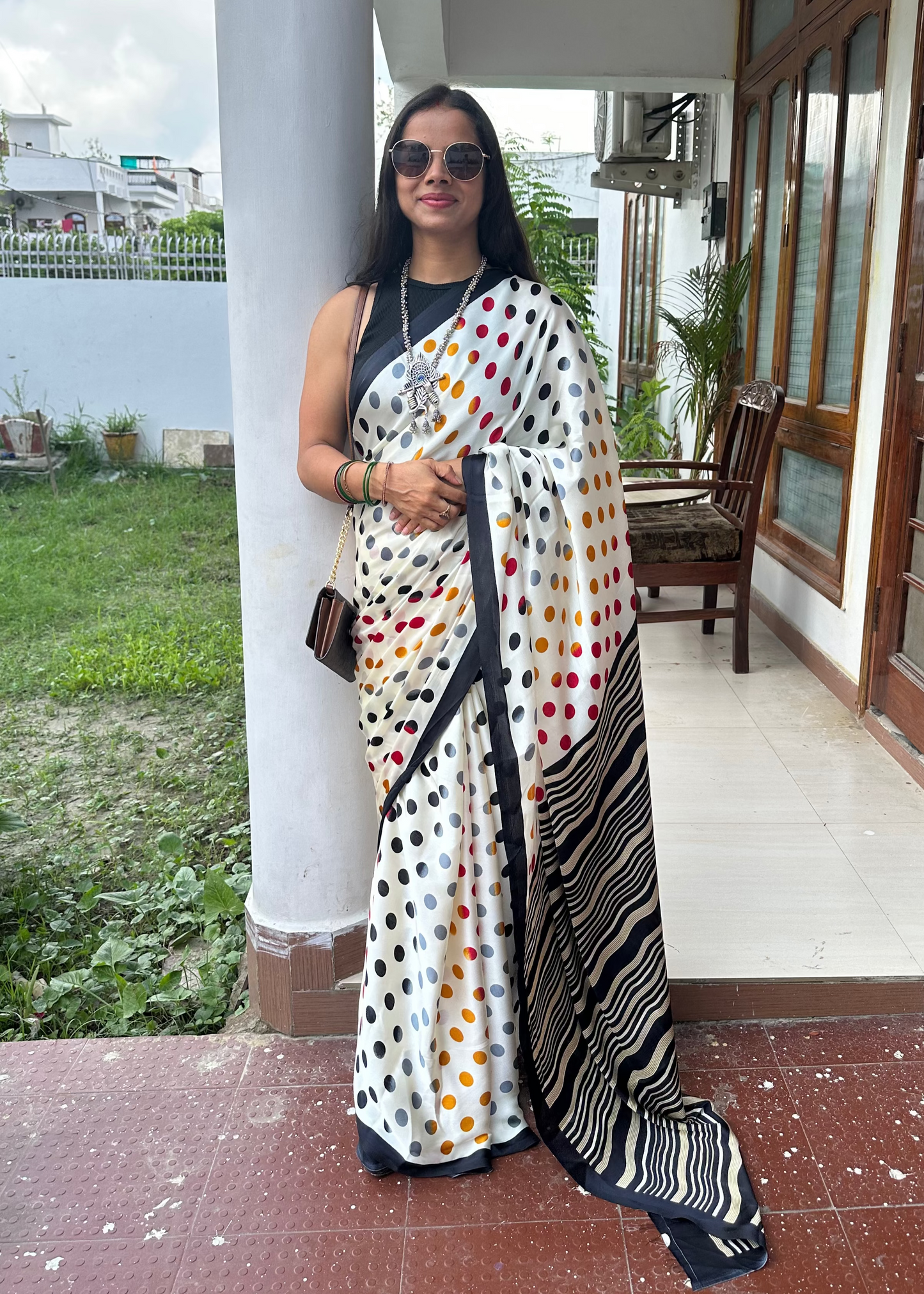 Polka Modal Silk Saree