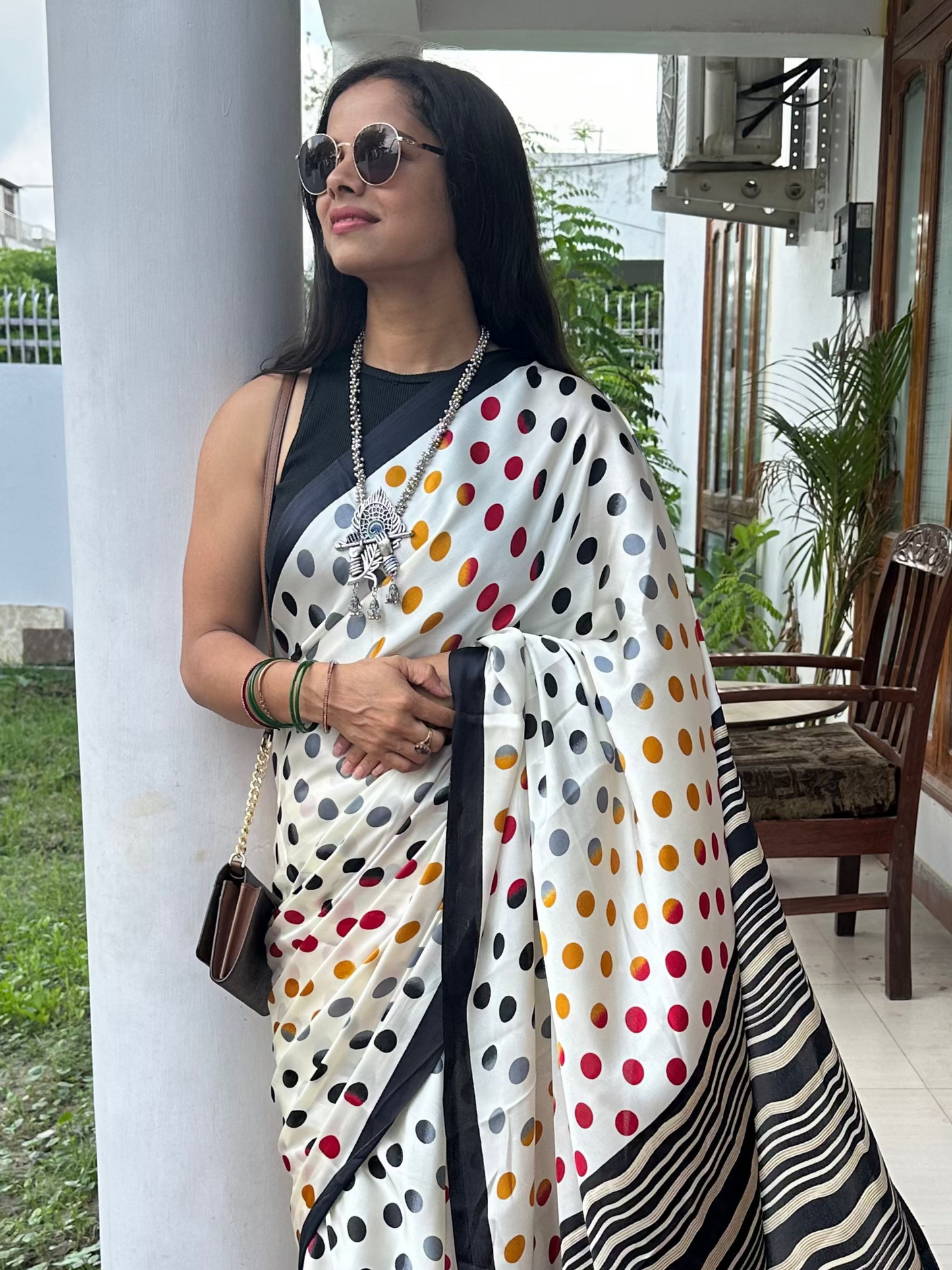 Polka Modal Silk Saree