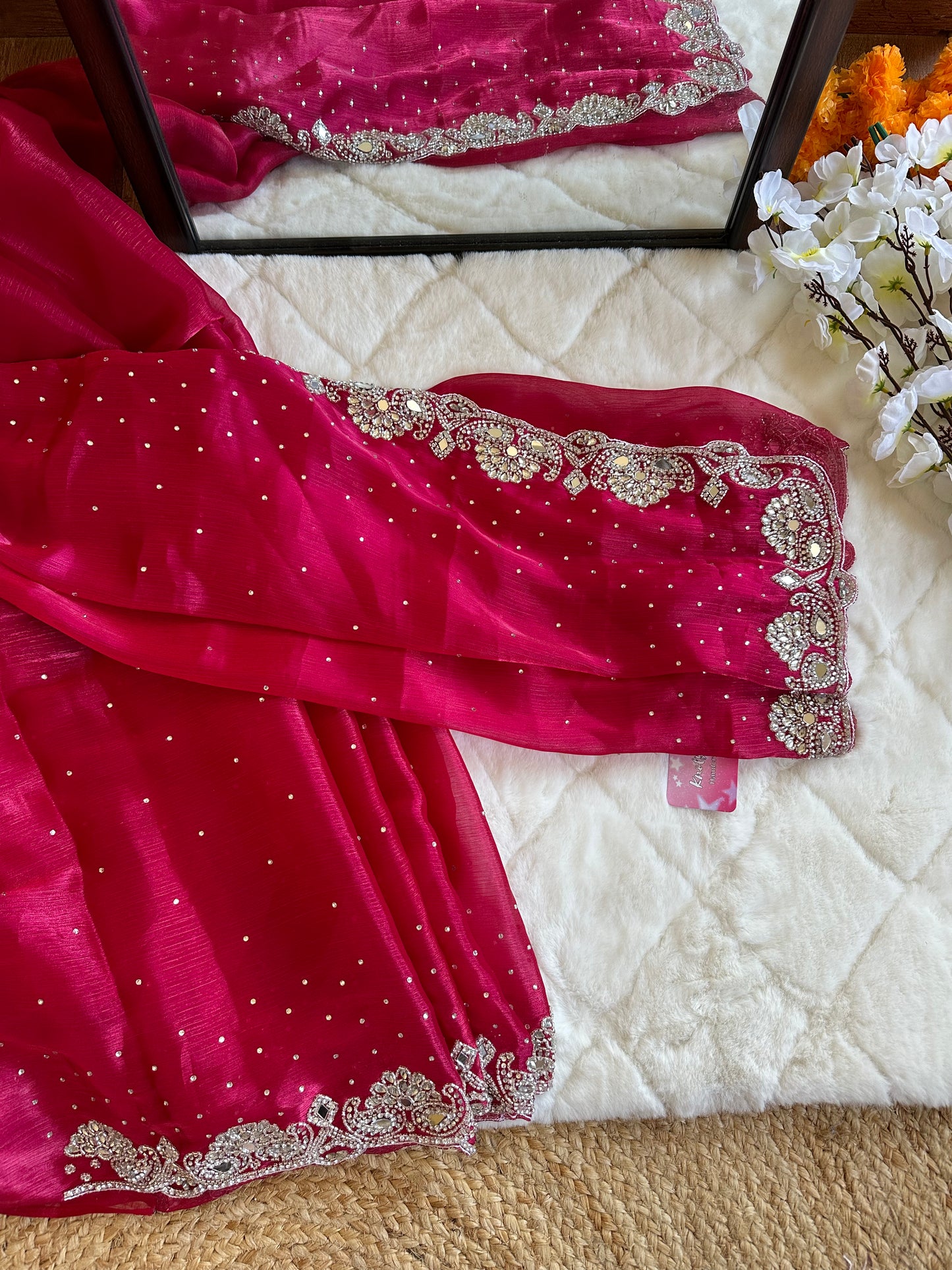 Maroon Glow Party Wear Saree