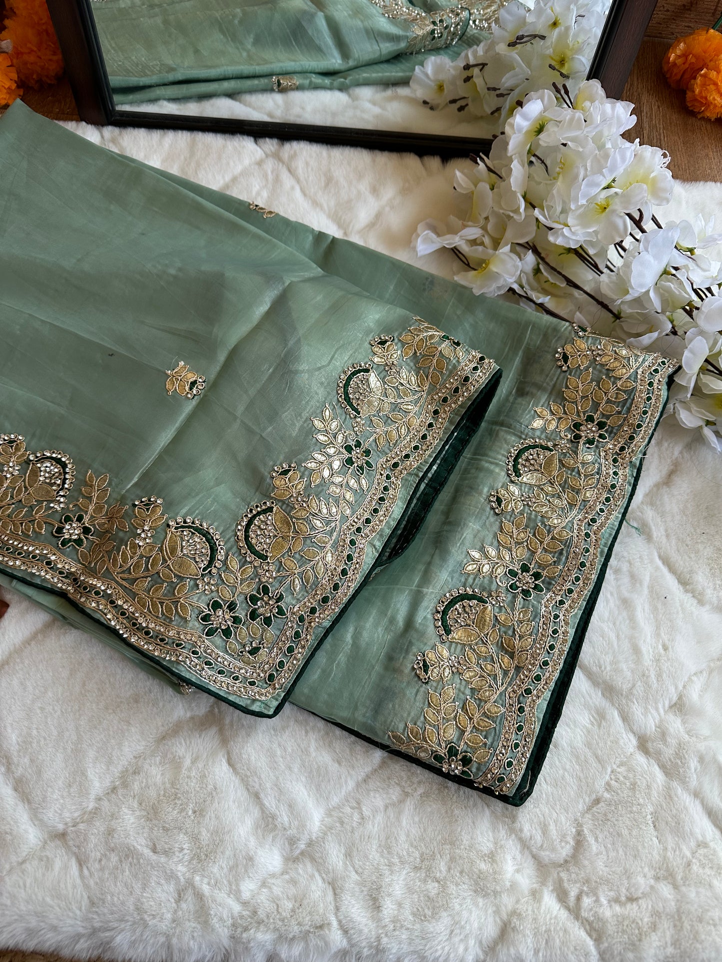 Gota Patti Tissue Saree