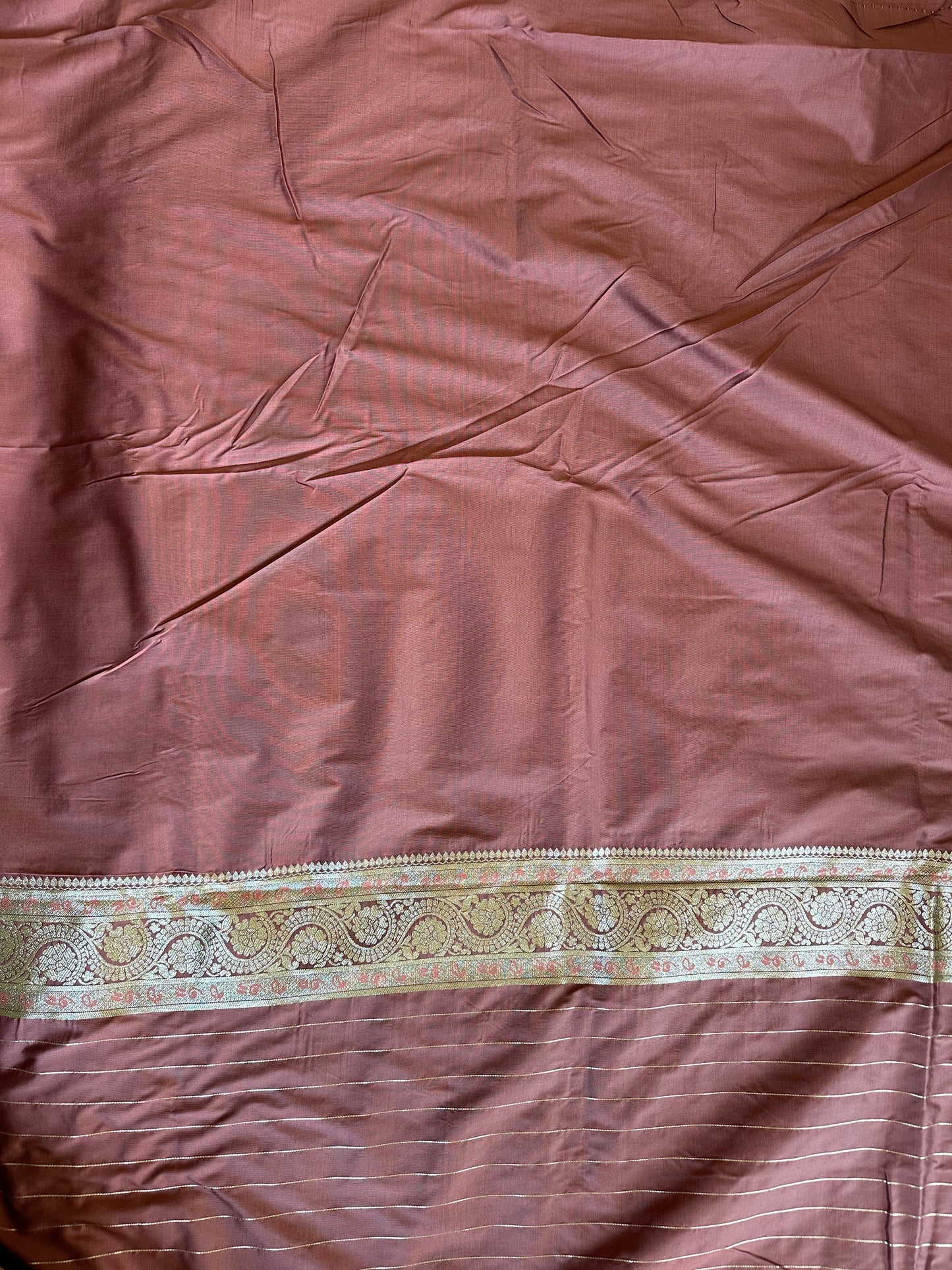 Light Brown Color Heavy Zari work Banarasi Saree