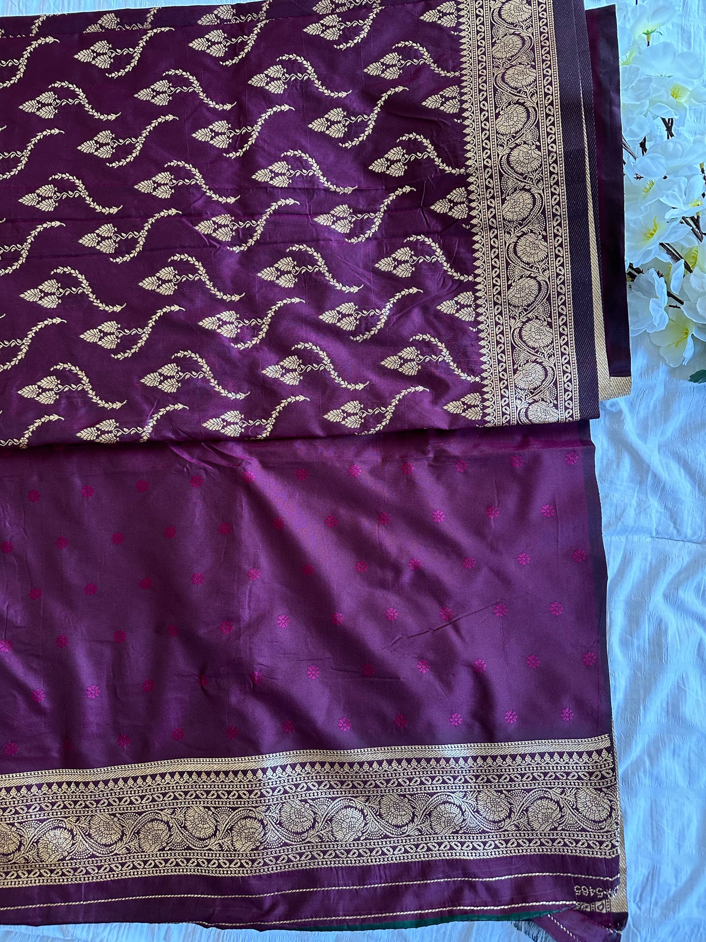 Purple Bananari Boota Jal Saree
