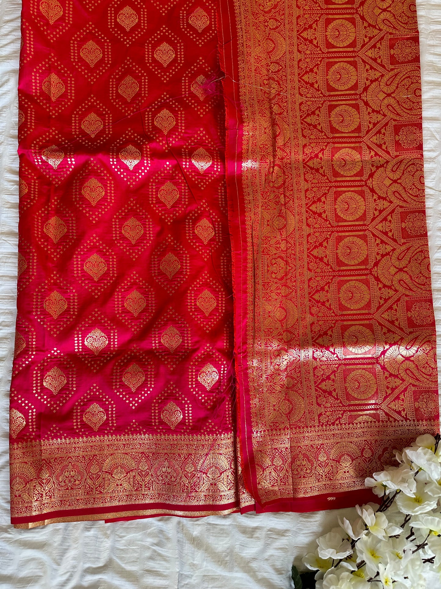 Rani Pink Banarasi Saree