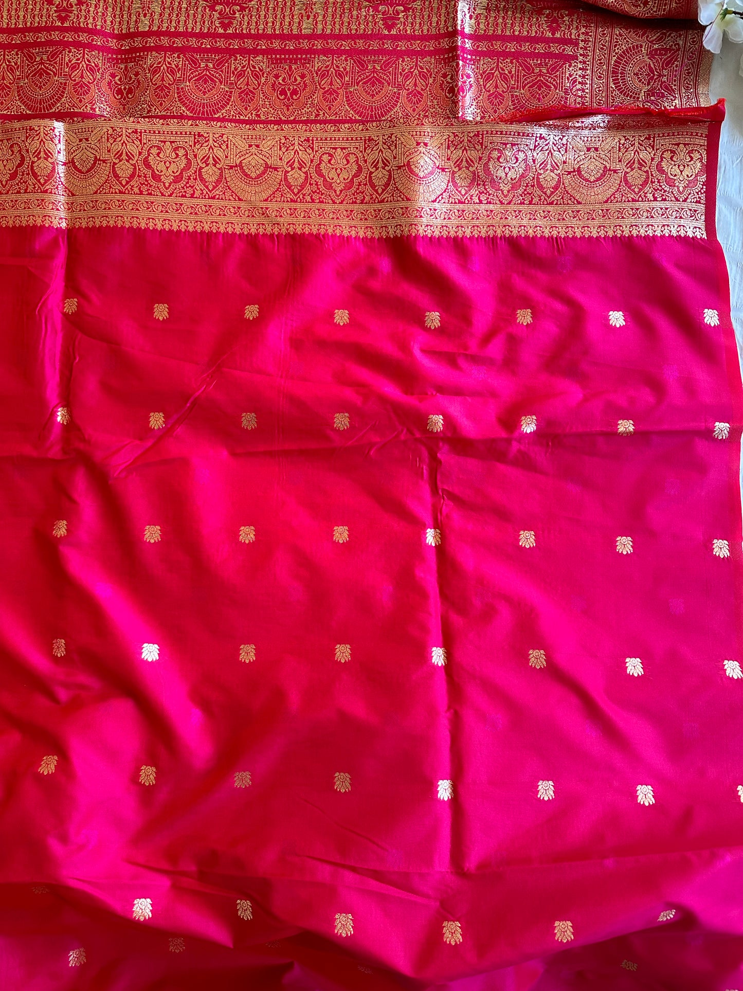 Rani Pink Banarasi Saree