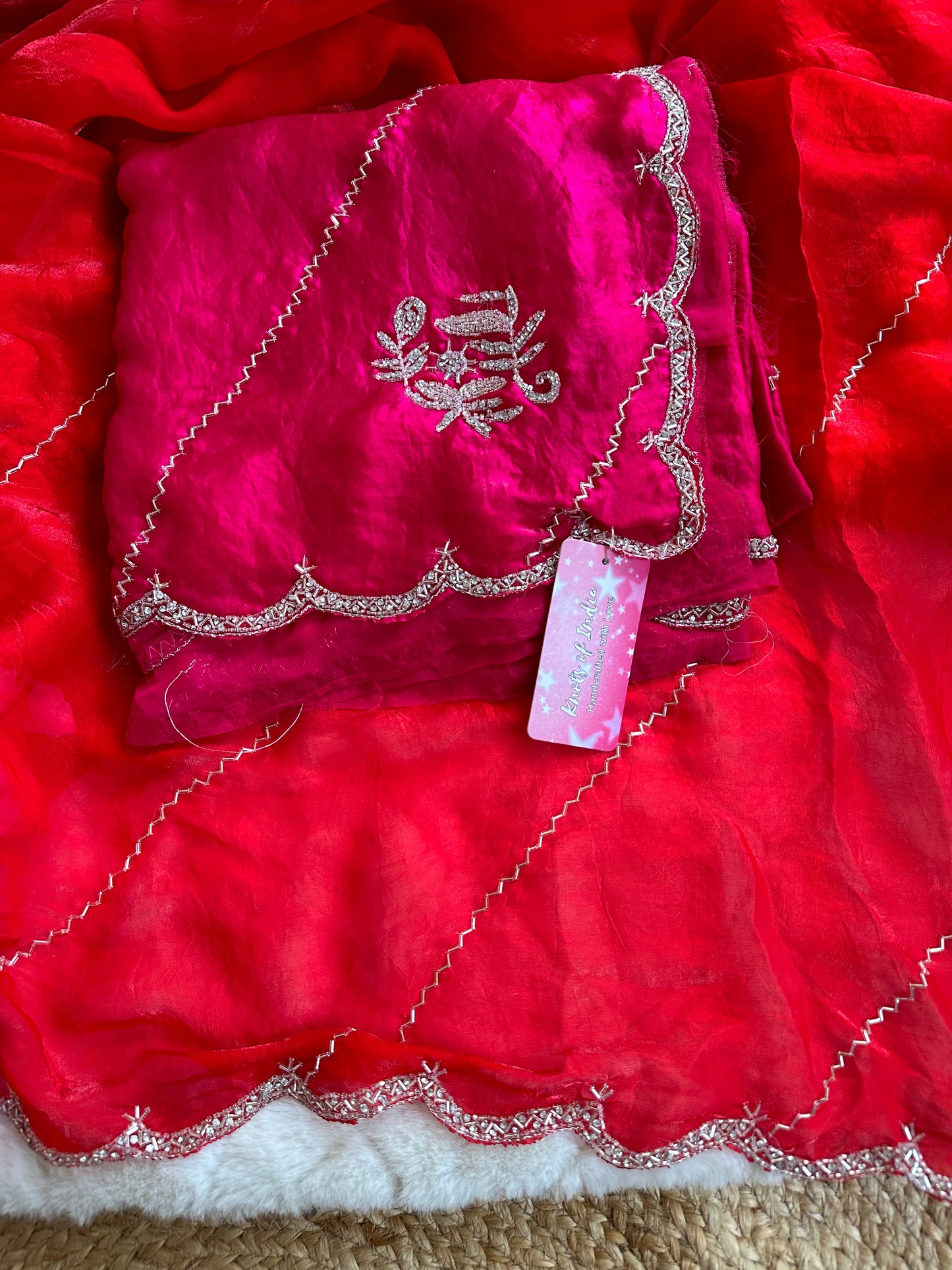 Hand Embroidered Banno Tissue Saree