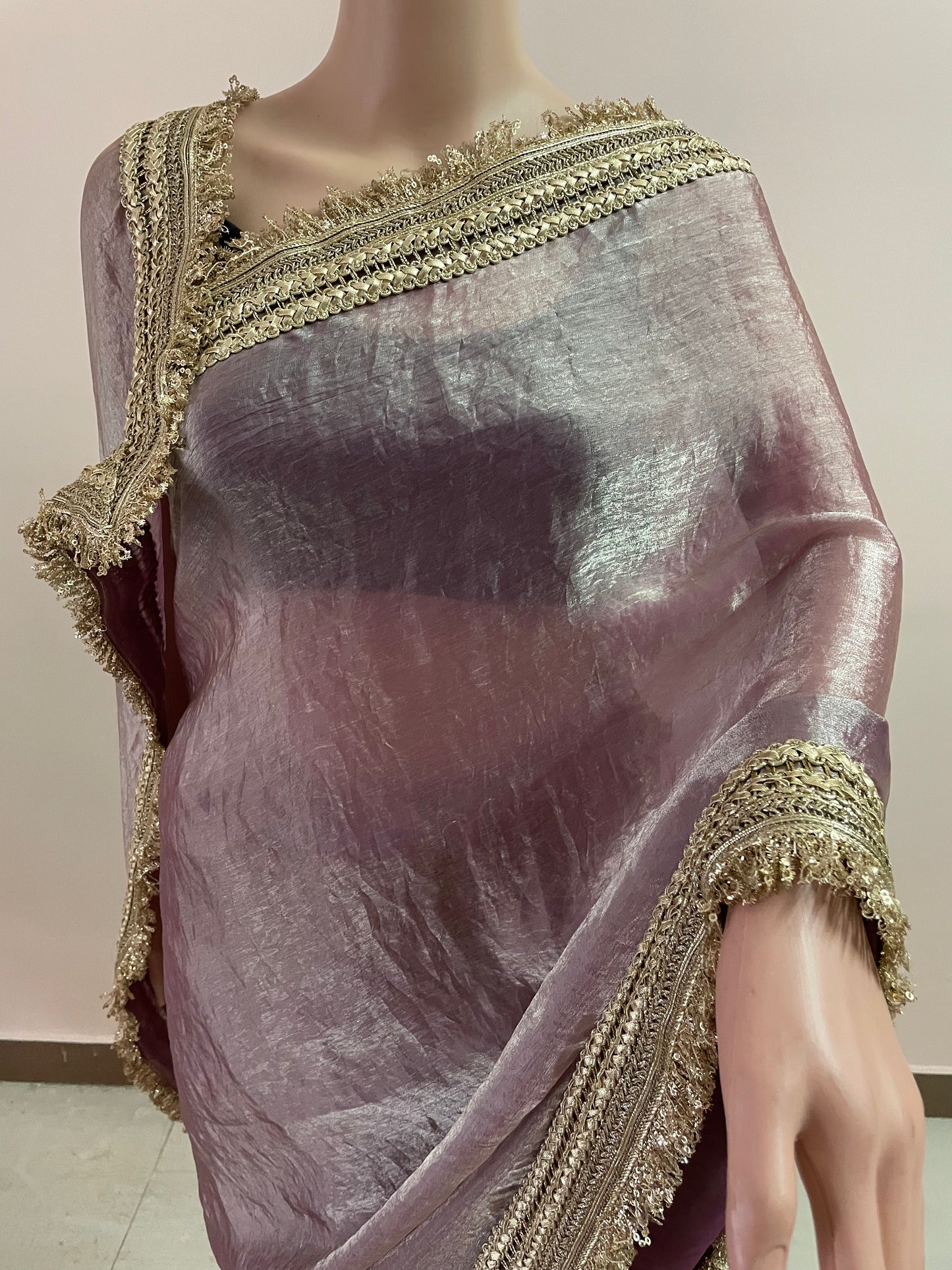 Lavender Royal Tissue Saree