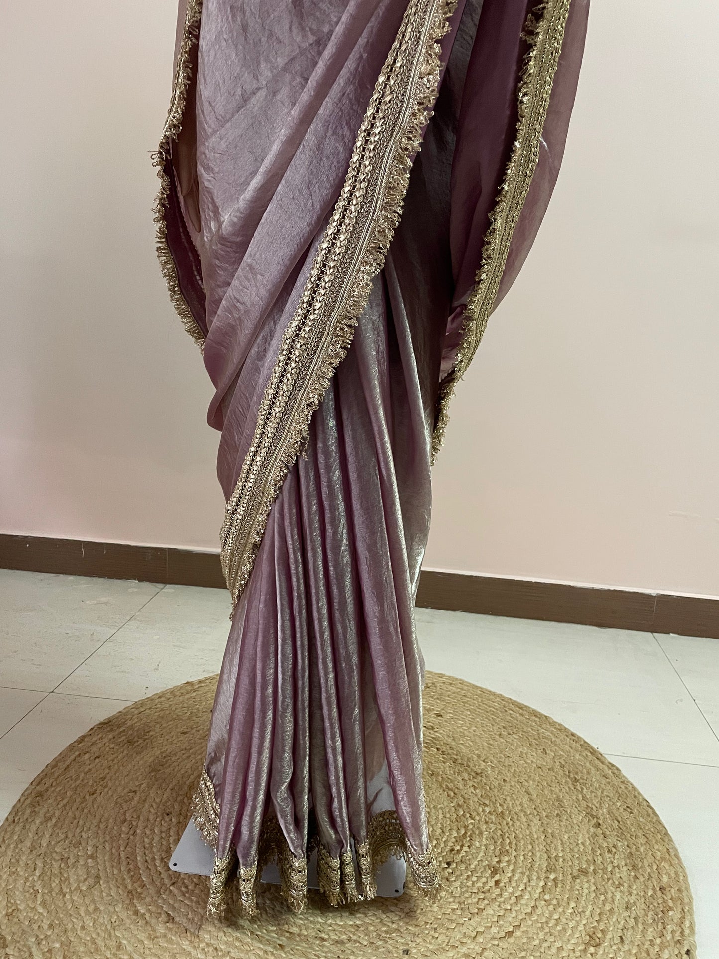Lavender Royal Tissue Saree