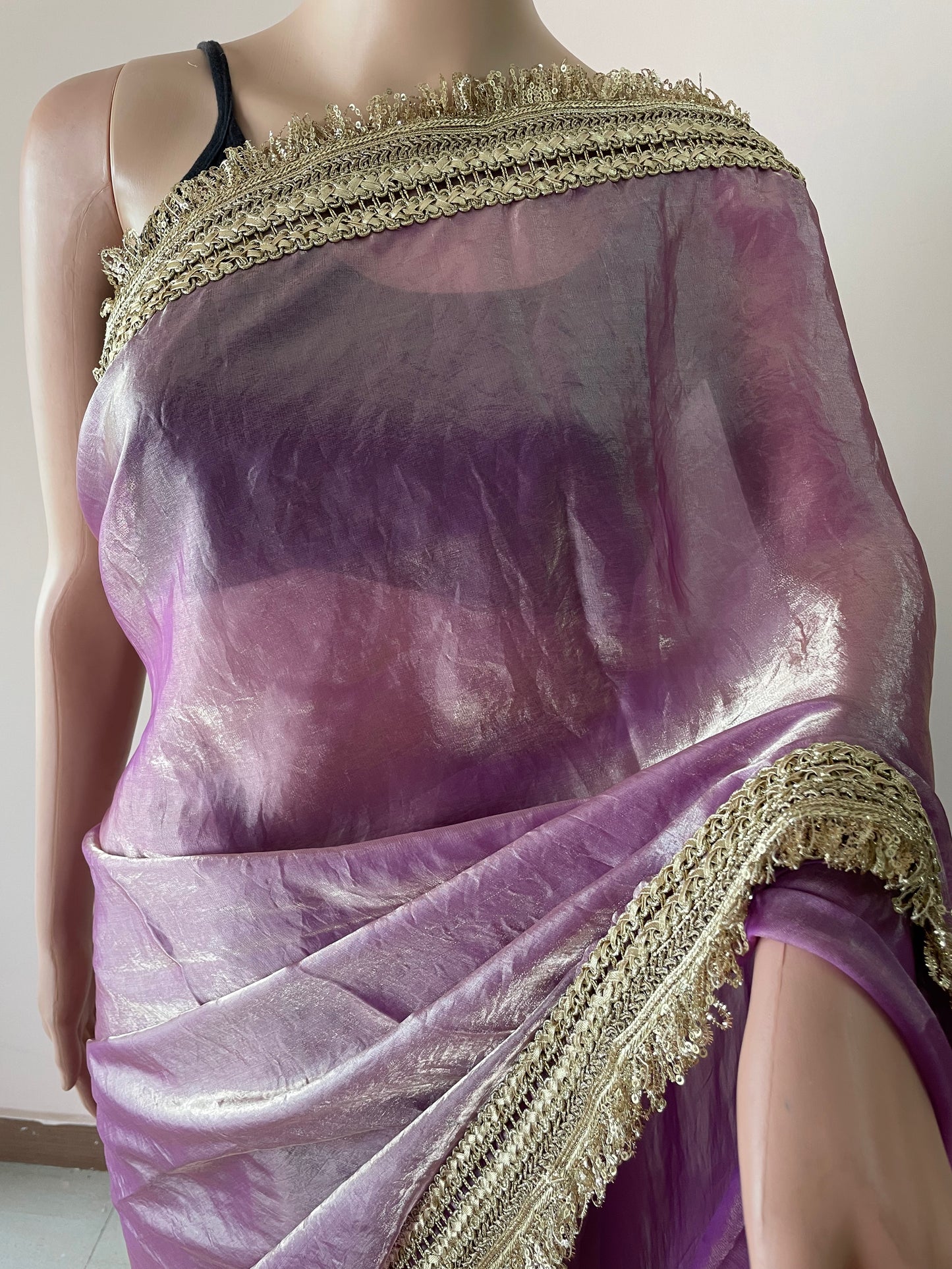 Light Purple Royal Tissue Saree