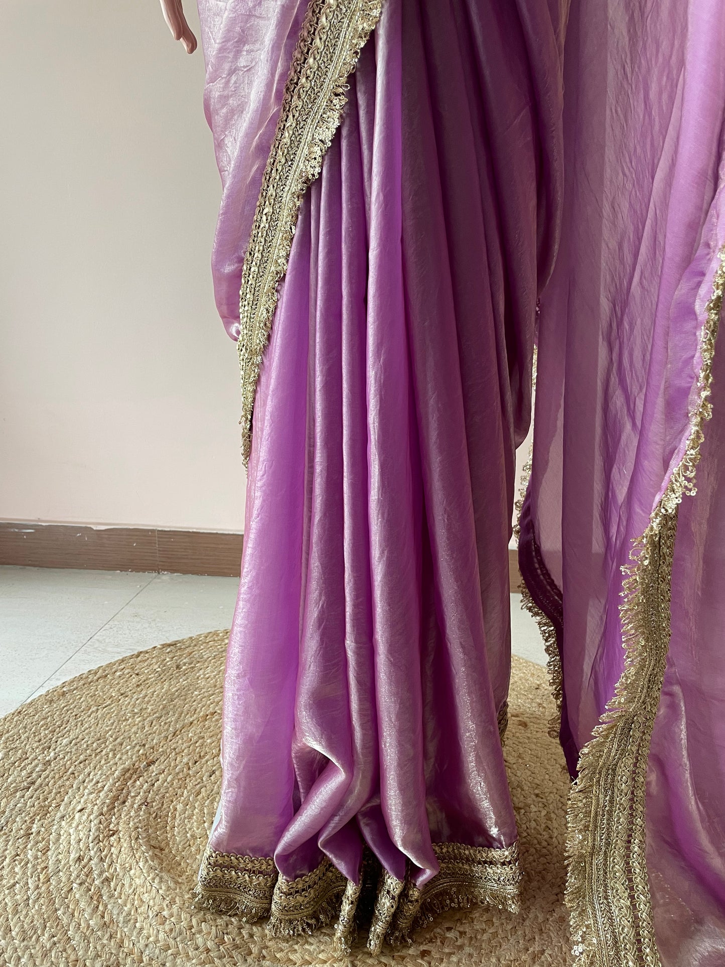 Light Purple Royal Tissue Saree