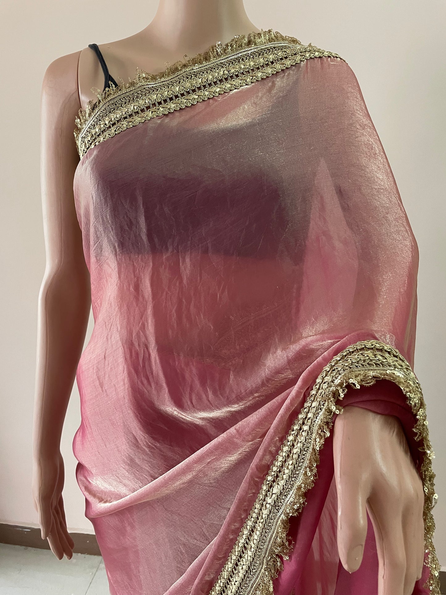 Peach Maharani Royal Tissue Saree