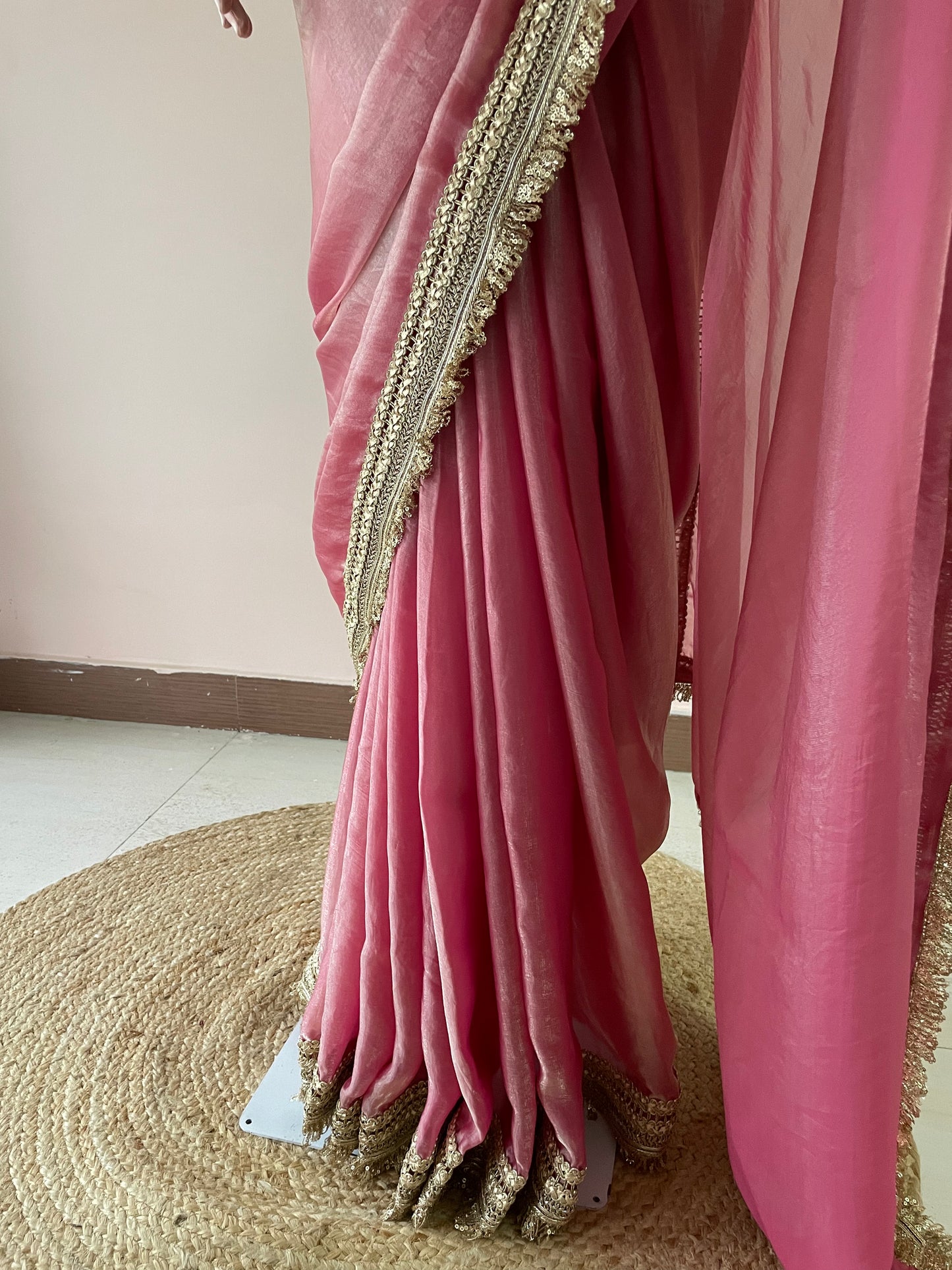 Peach Maharani Royal Tissue Saree