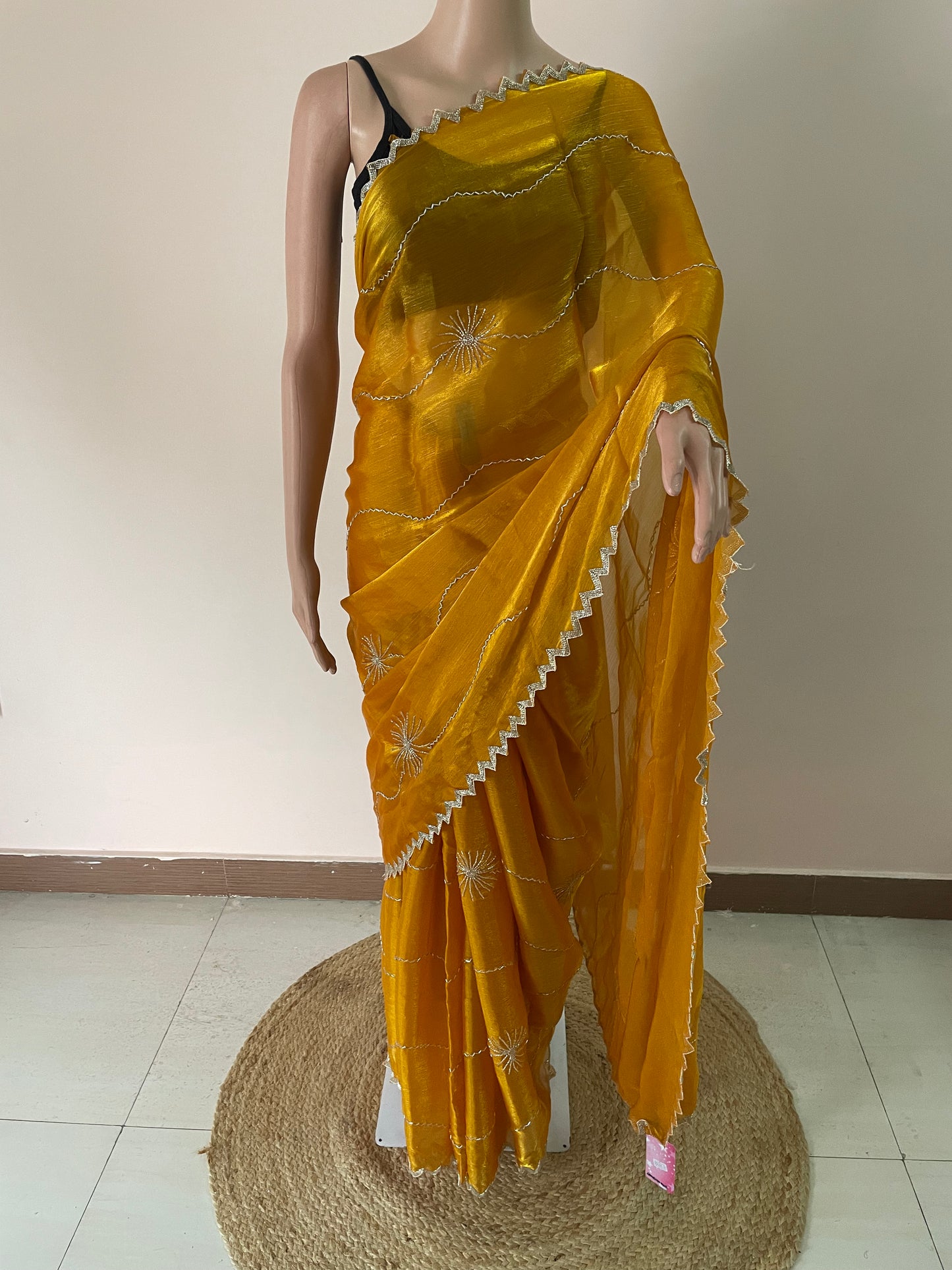 Sunshine Hand Embroidered JC Saree