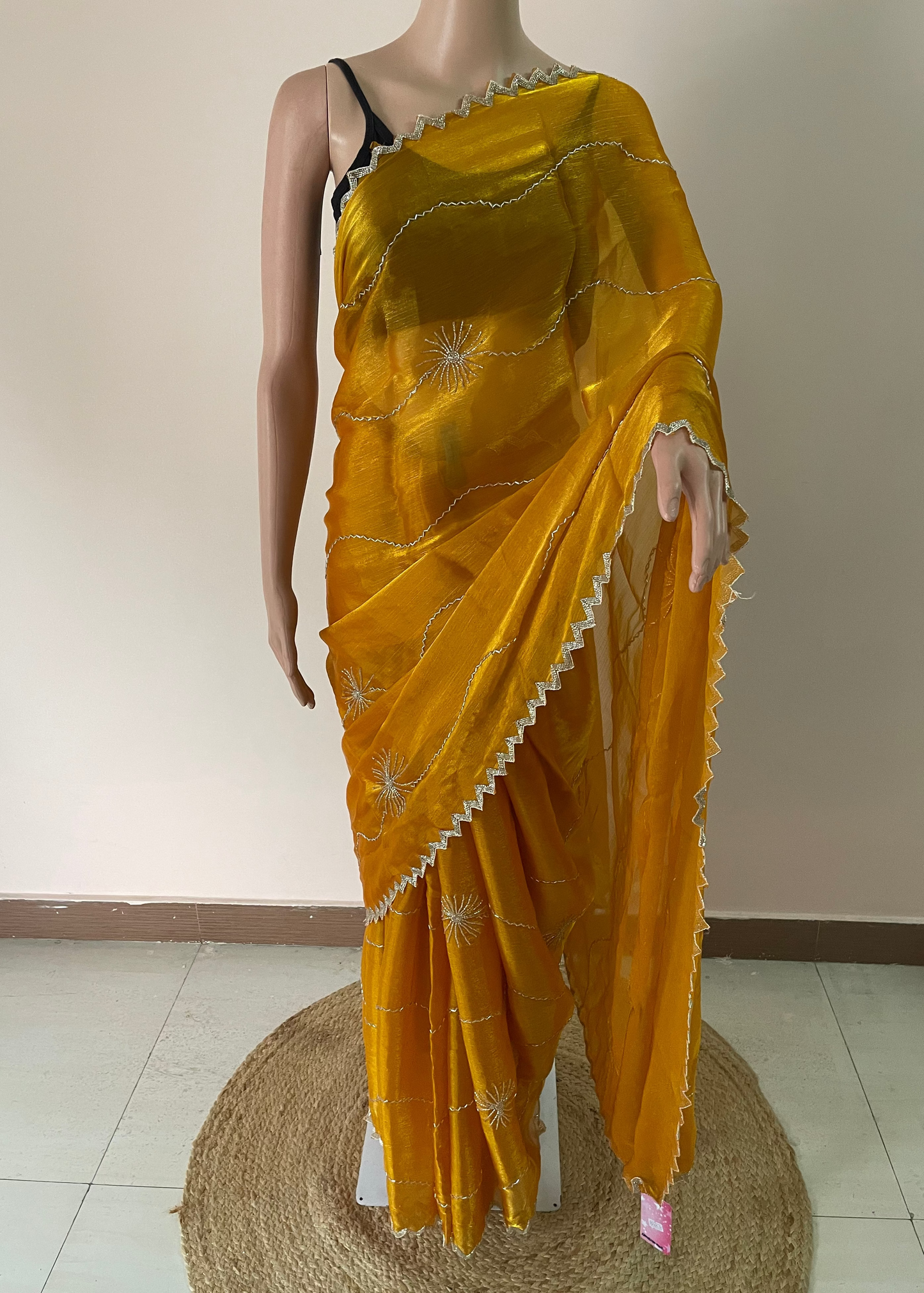Sunshine Hand Embroidered JC Saree