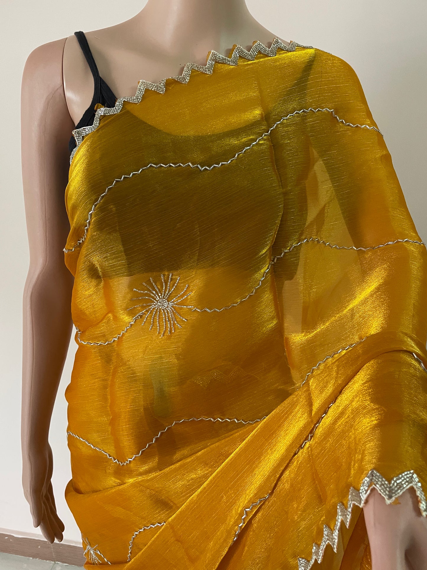 Sunshine Hand Embroidered JC Saree