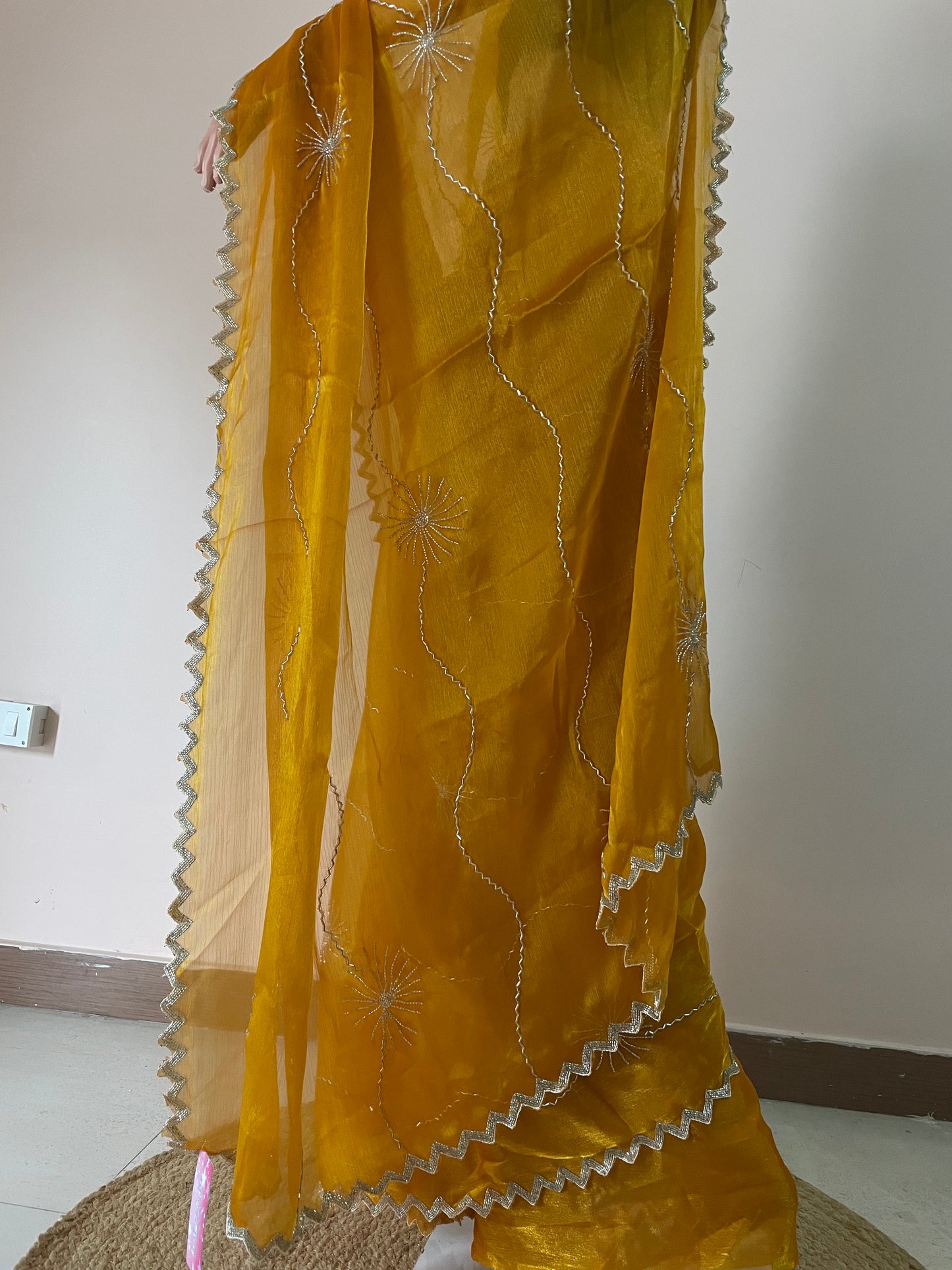 Sunshine Hand Embroidered JC Saree
