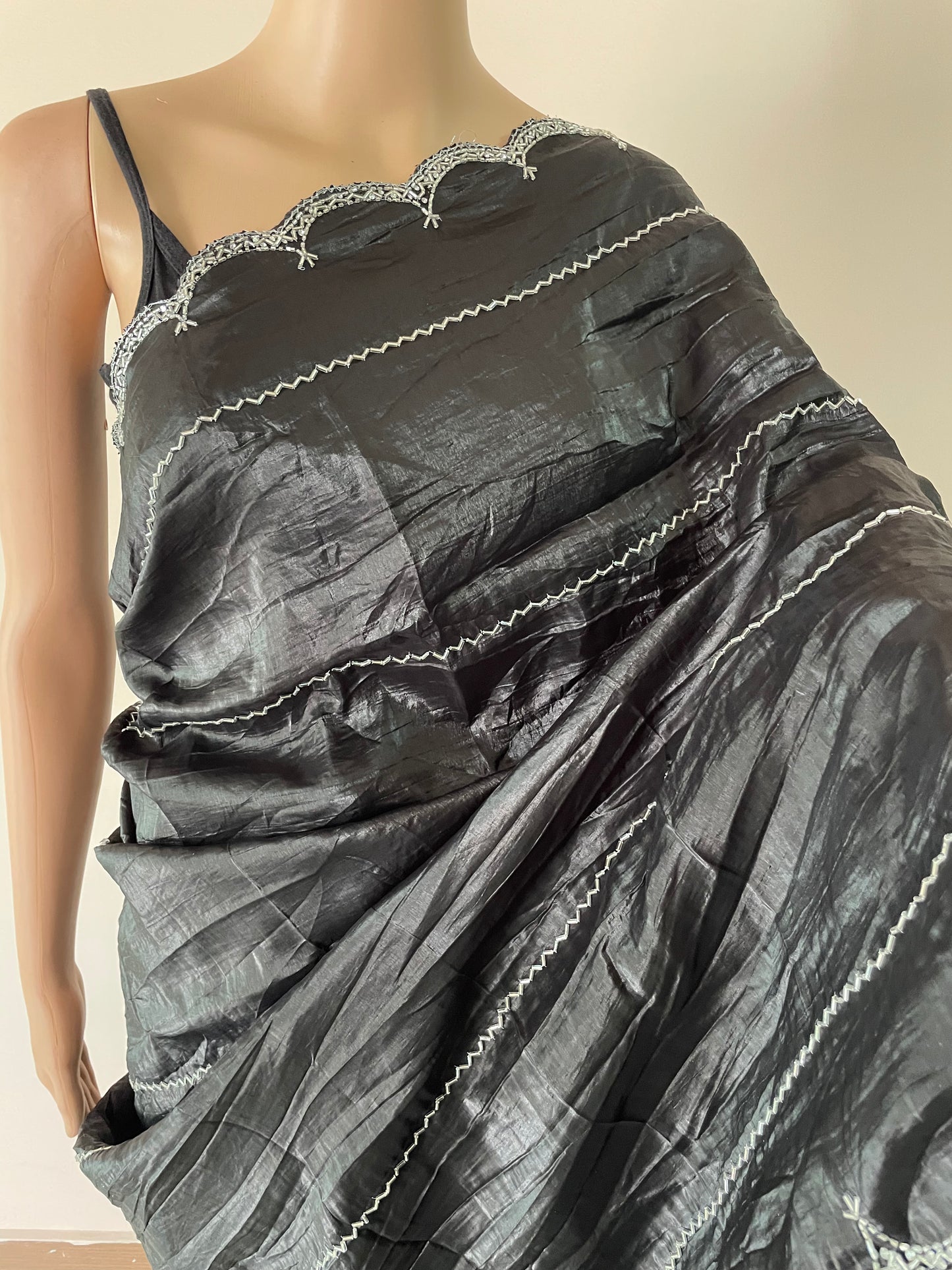 Midnight Spark Black Party Wear Saree