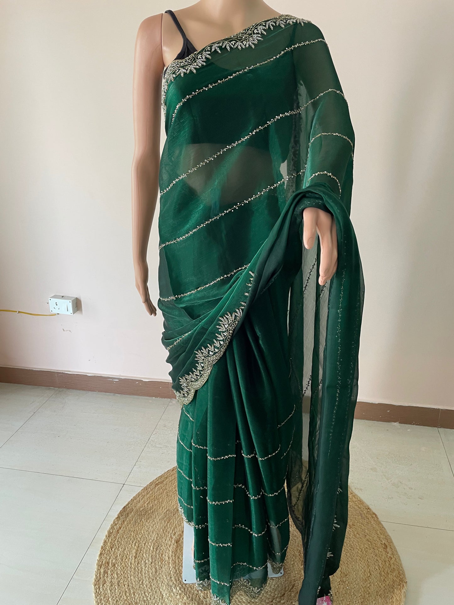 Heavy Embroidered JC Saree