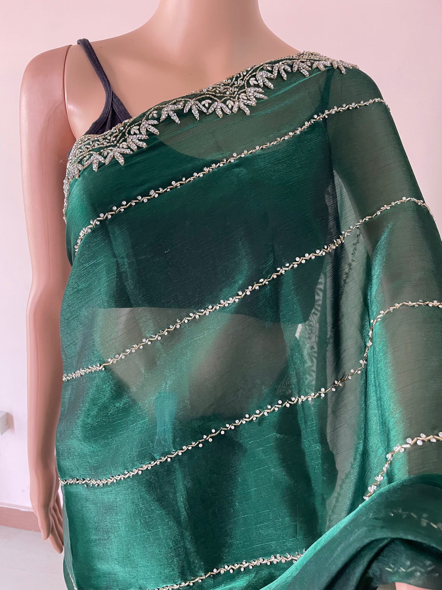 Heavy Embroidered JC Saree