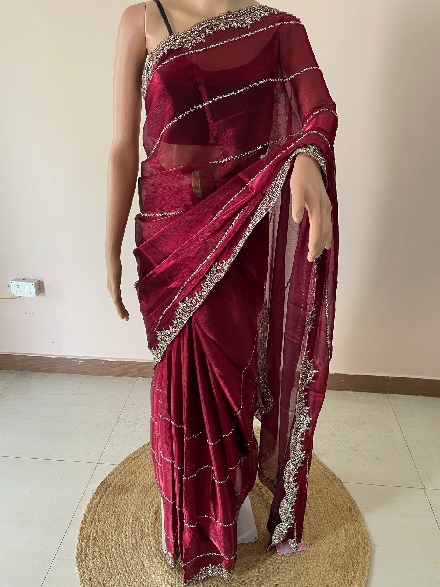 Heavy Embroidered JC Saree