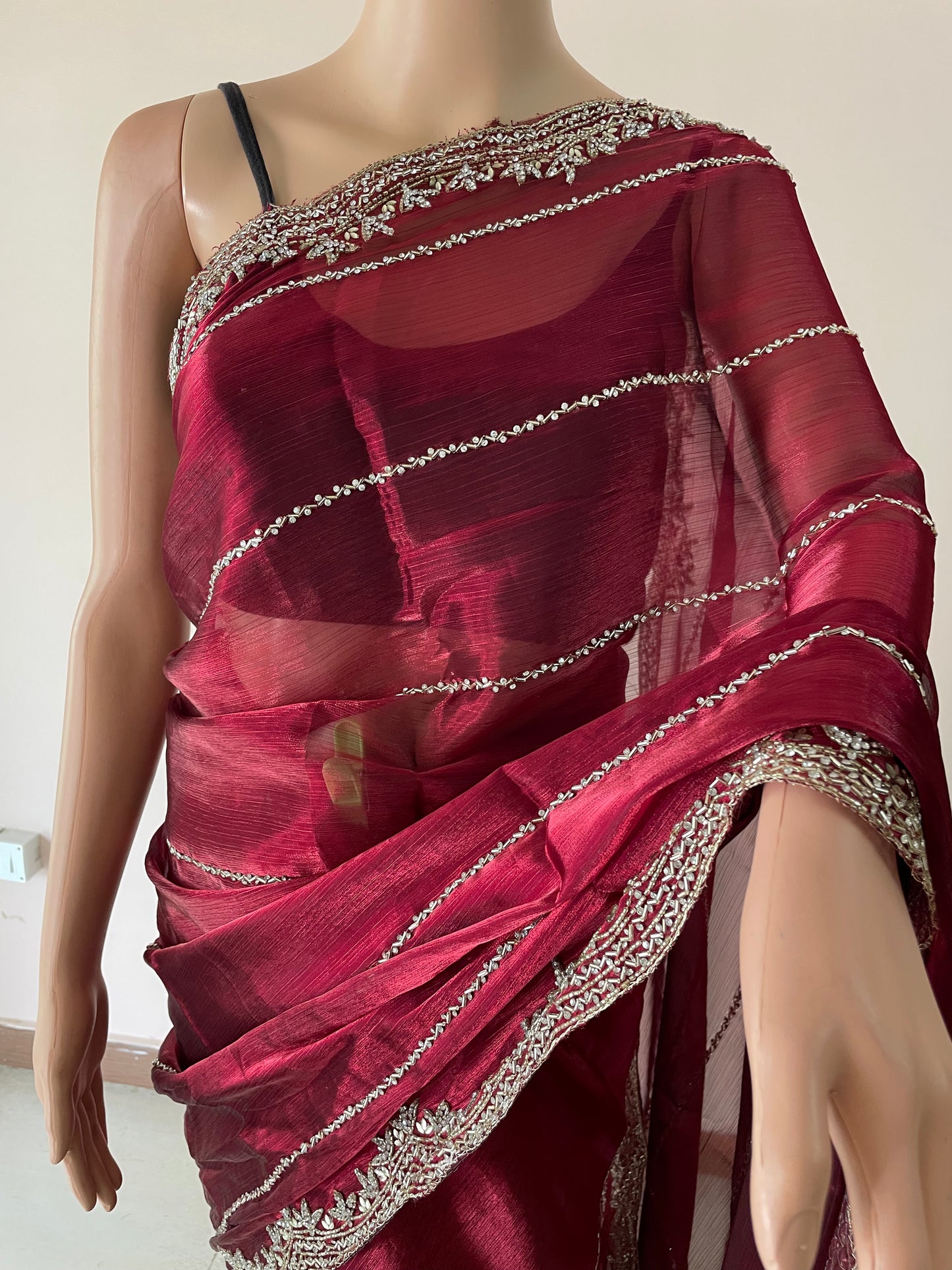 Heavy Embroidered JC Saree