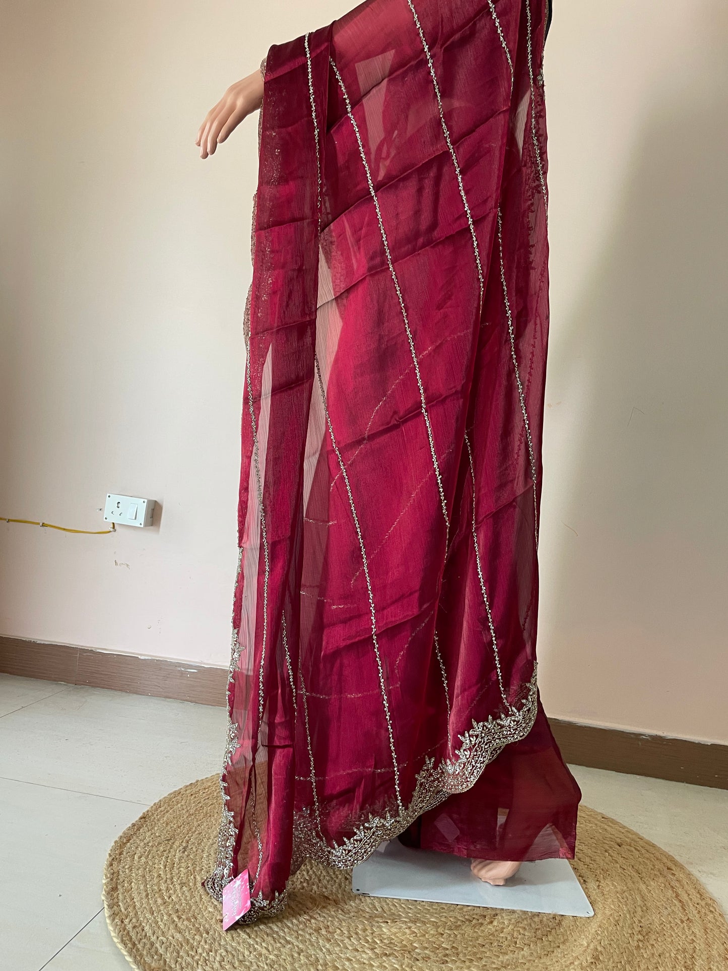 Heavy Embroidered JC Saree