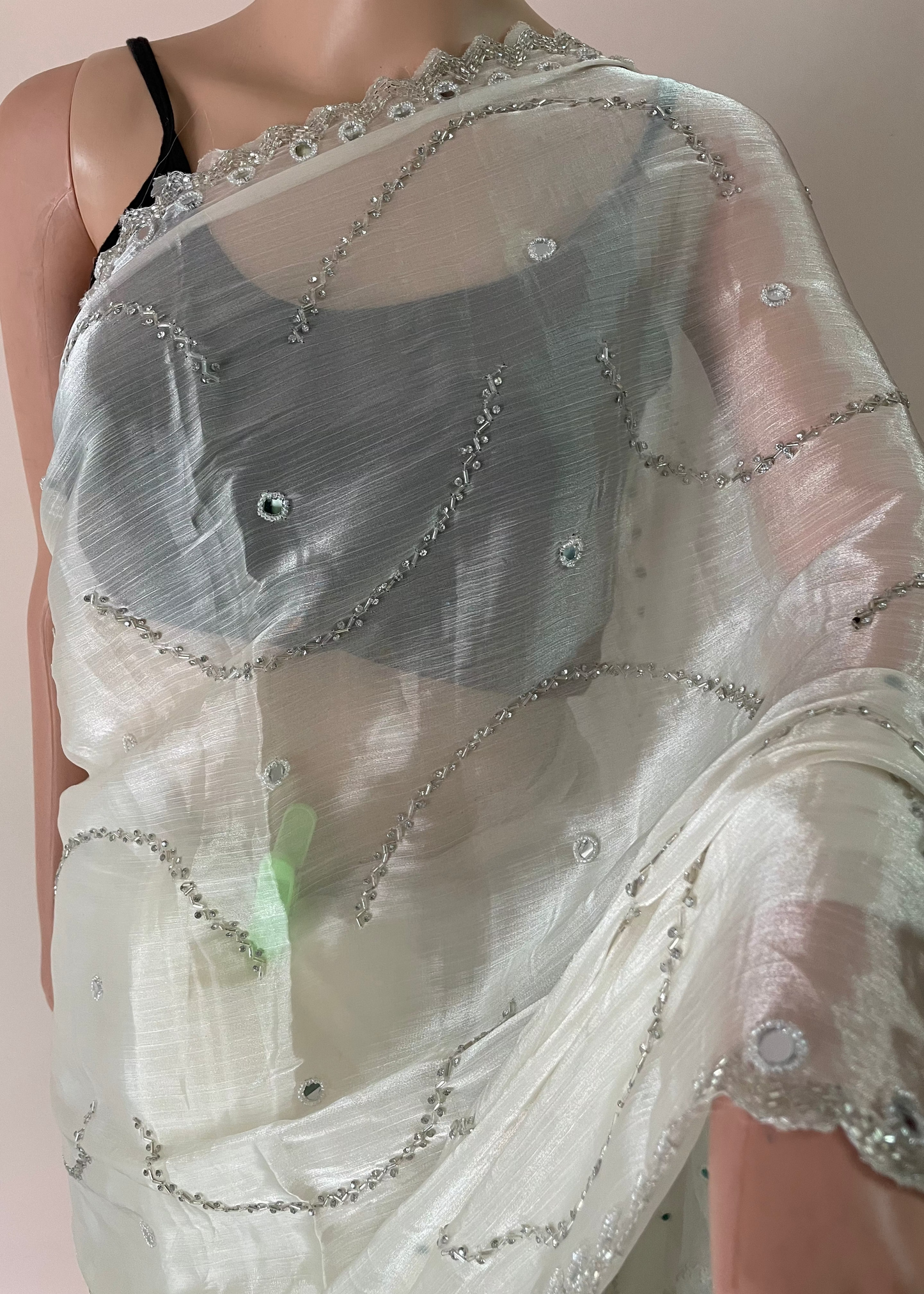 Snow Charm Handwork Saree
