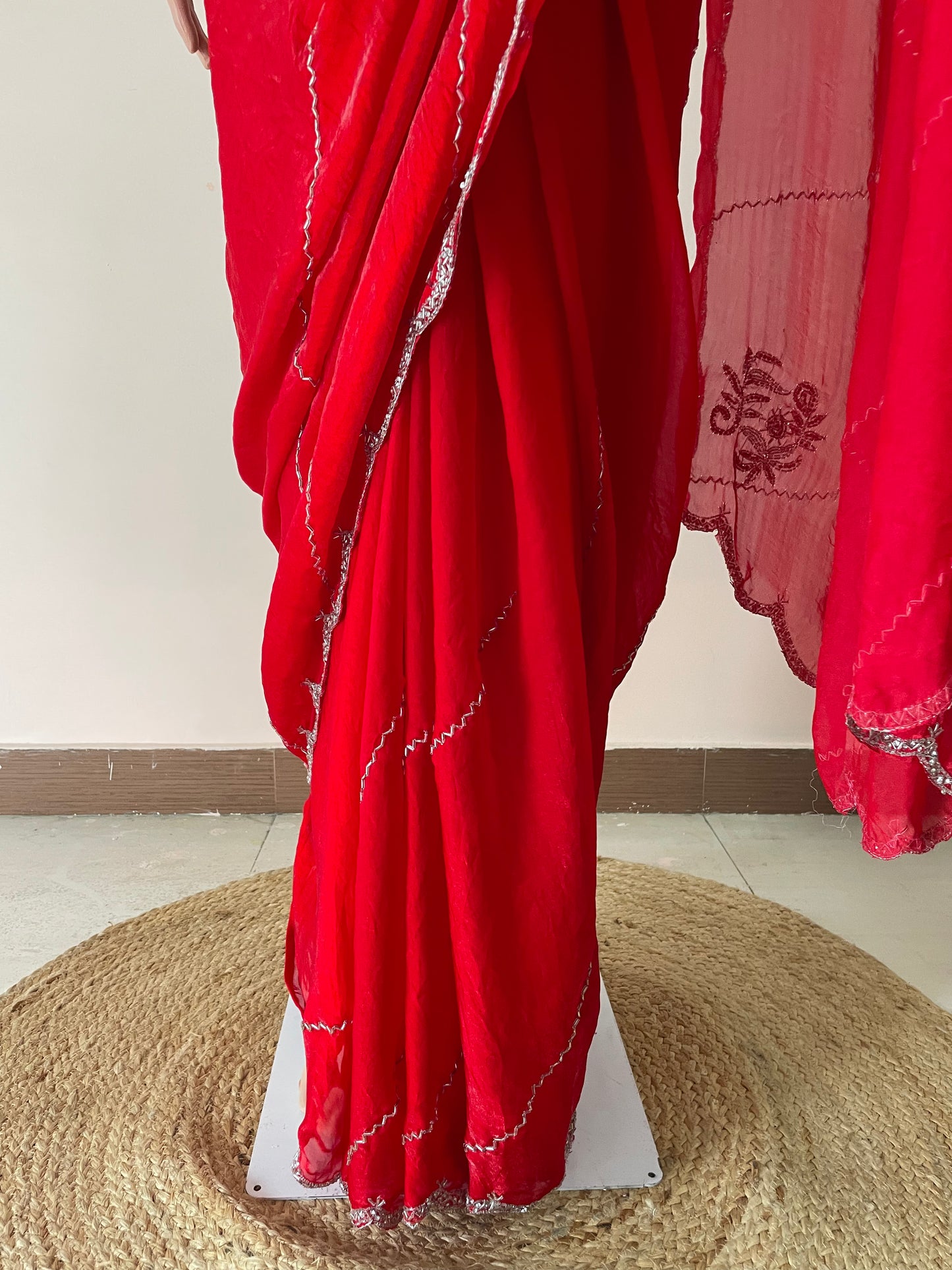 Hand Embroidered Banno Tissue Saree