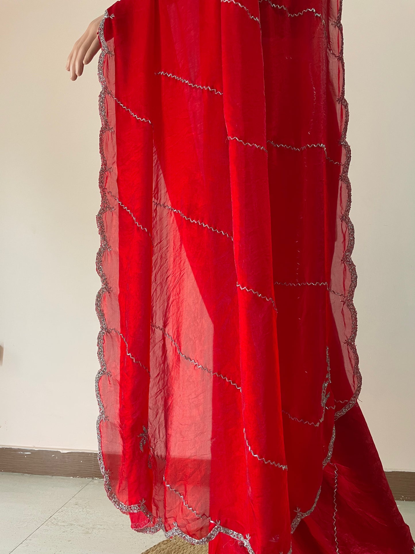 Hand Embroidered Banno Tissue Saree