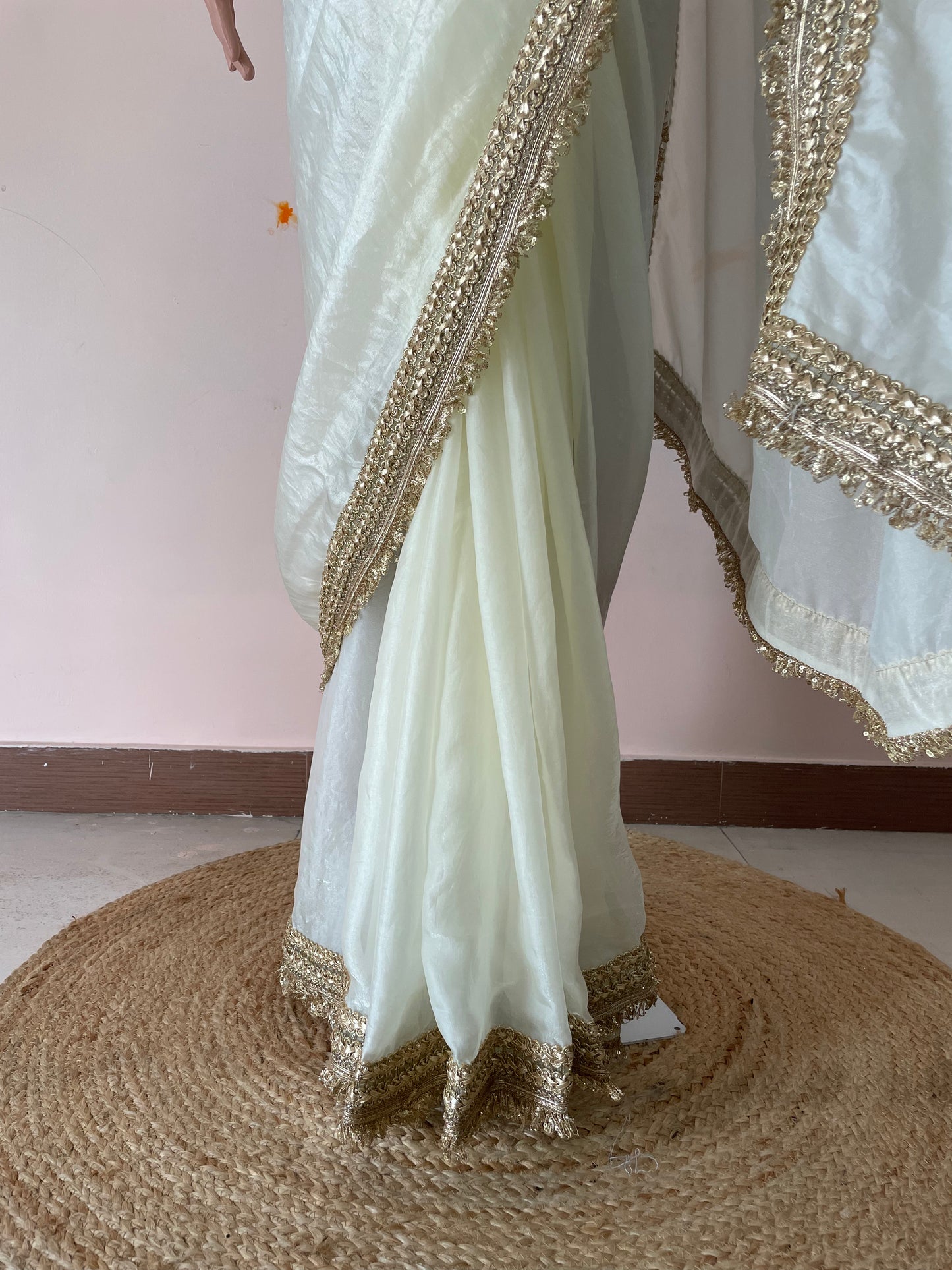Off White Royal Tissue Saree