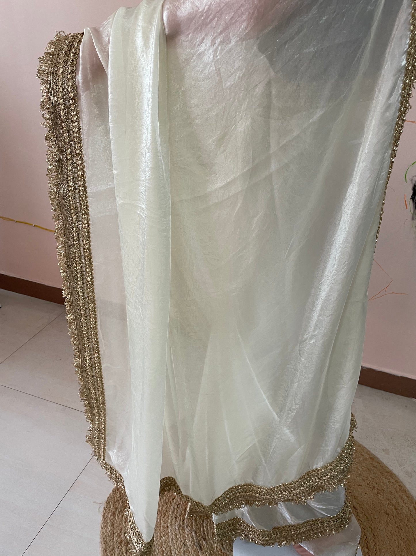 Off White Royal Tissue Saree