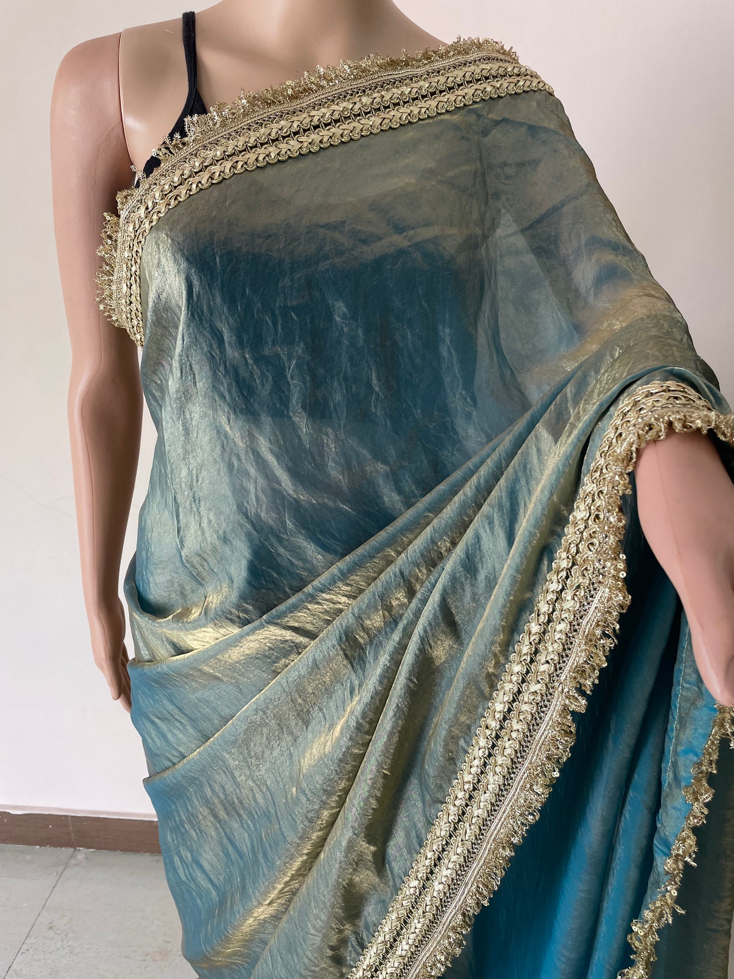 Moss Green Royal Tissue Saree