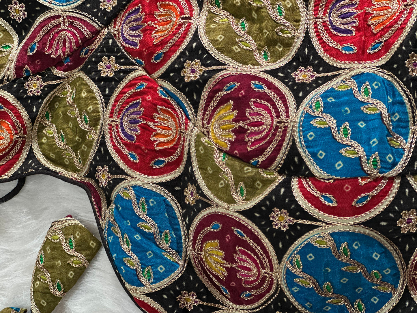 Kalamkari Black Multi Pure Crepe Blouse