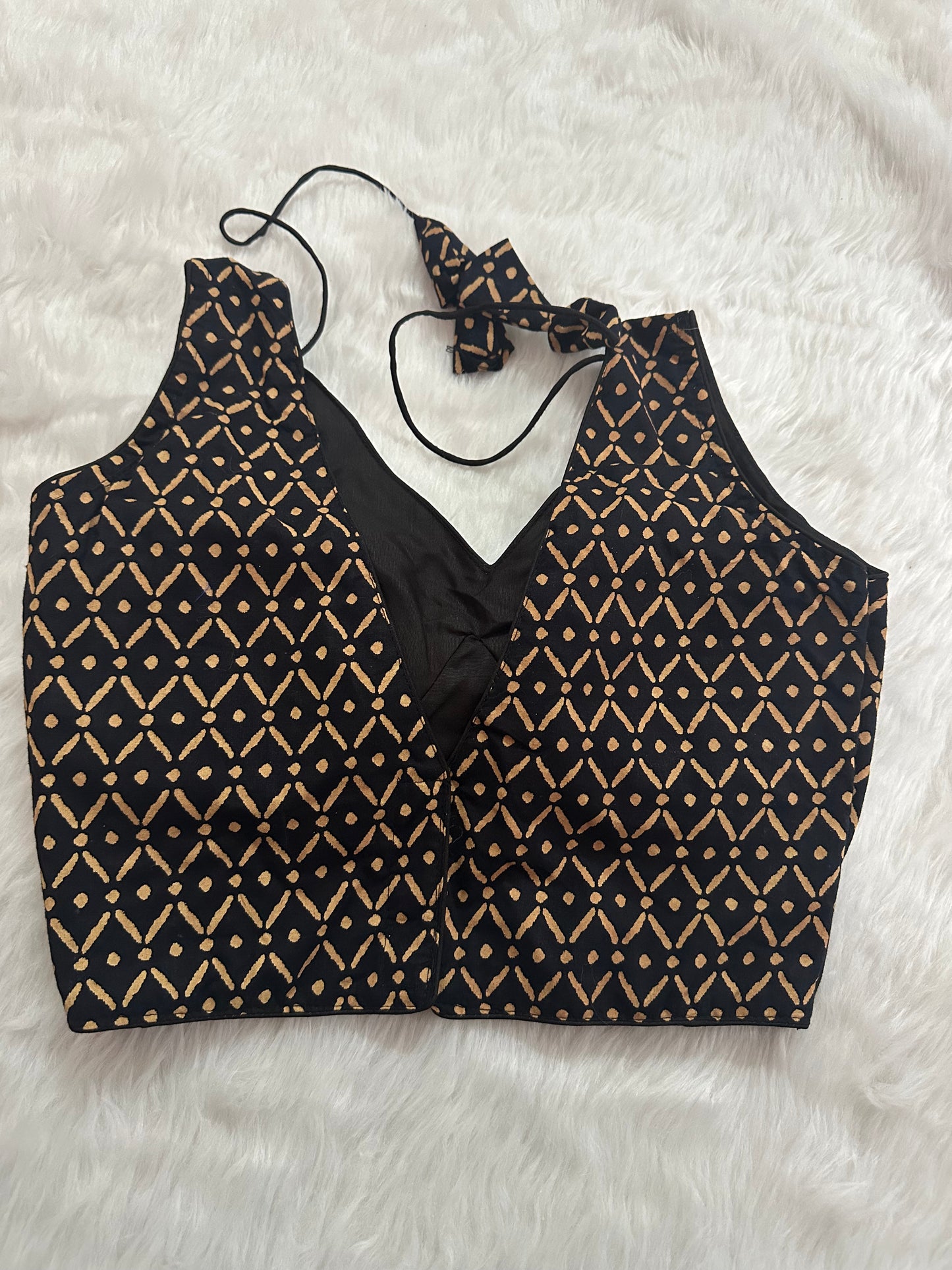 Ajrakh Cotton Sleeveless Blouse