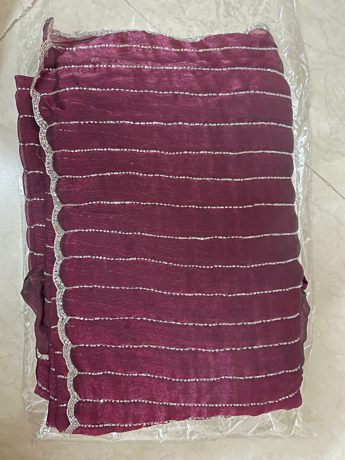 Wine Regal Party Wear Saree