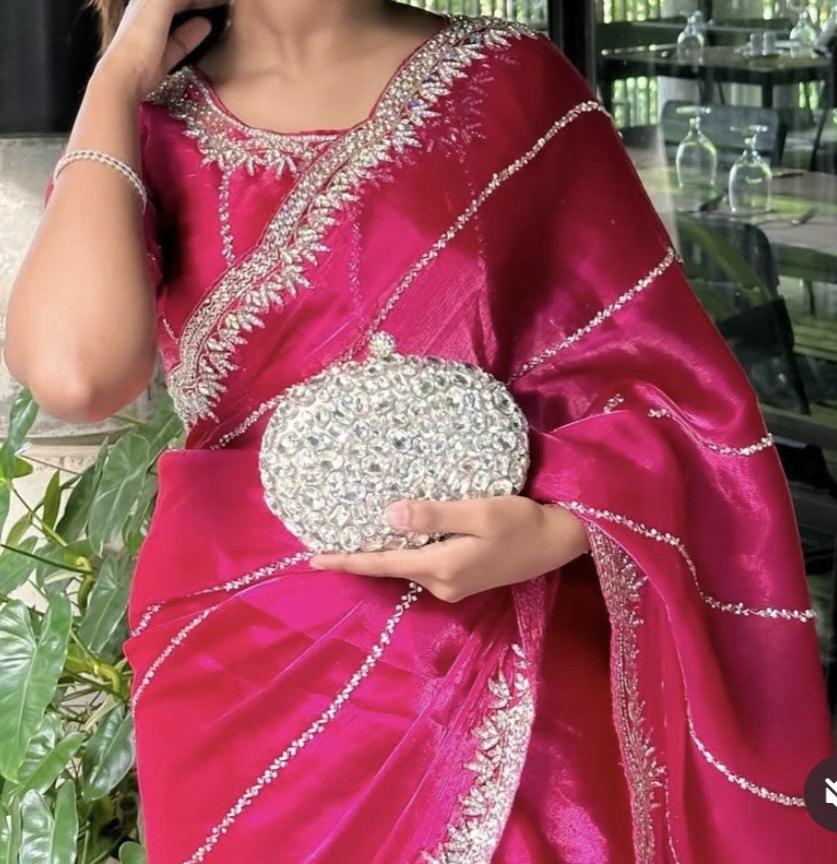 Heavy Embroidered JC Saree