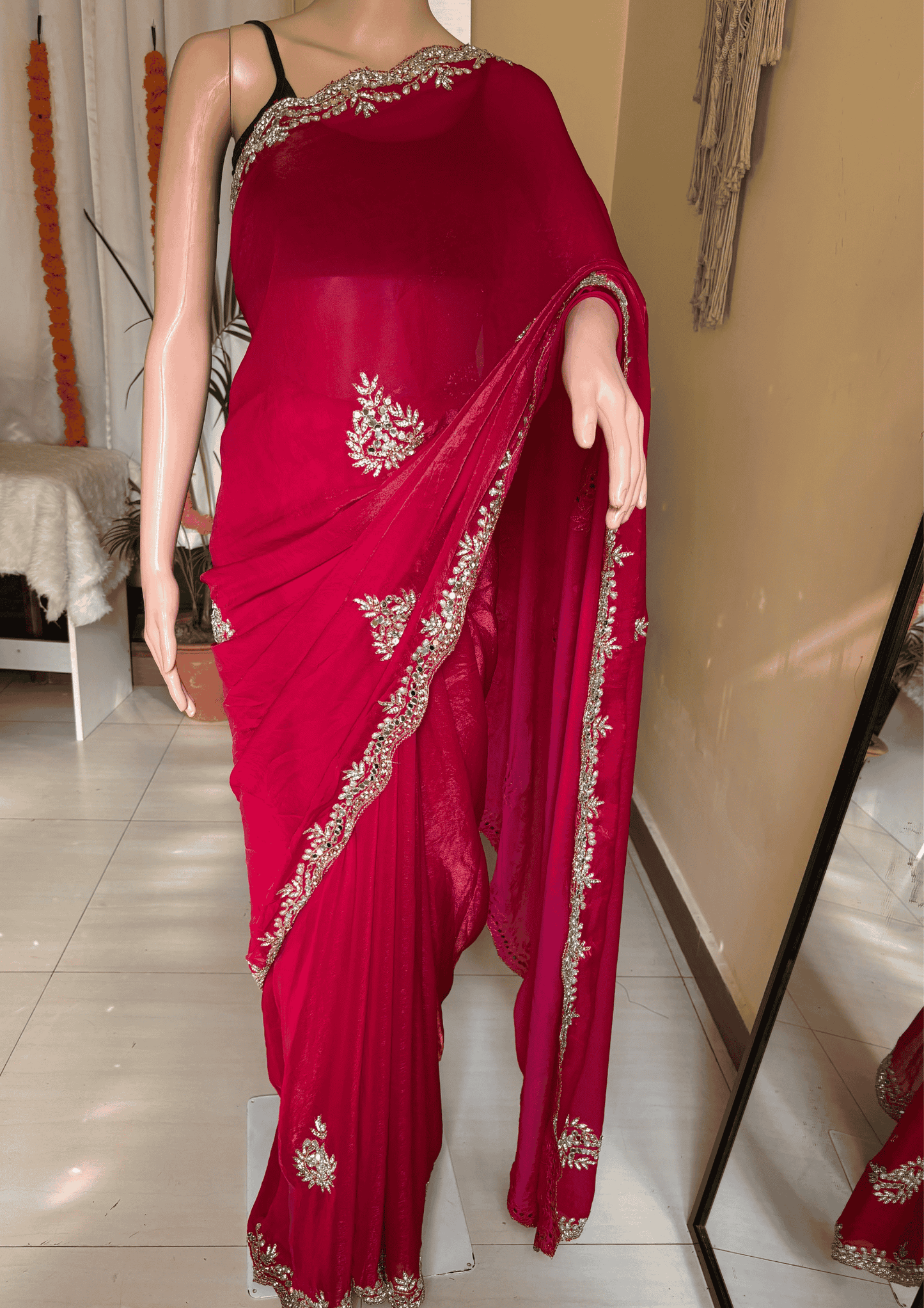 Festive Special Red Saree
