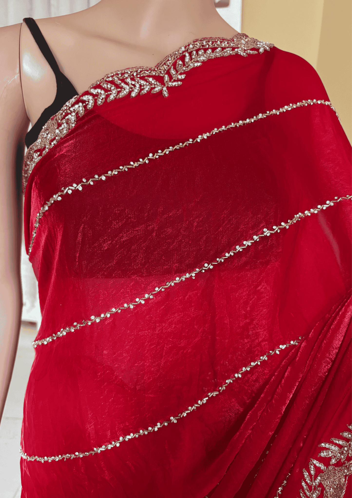 Karwa Chauth Shine Party Wear Saree