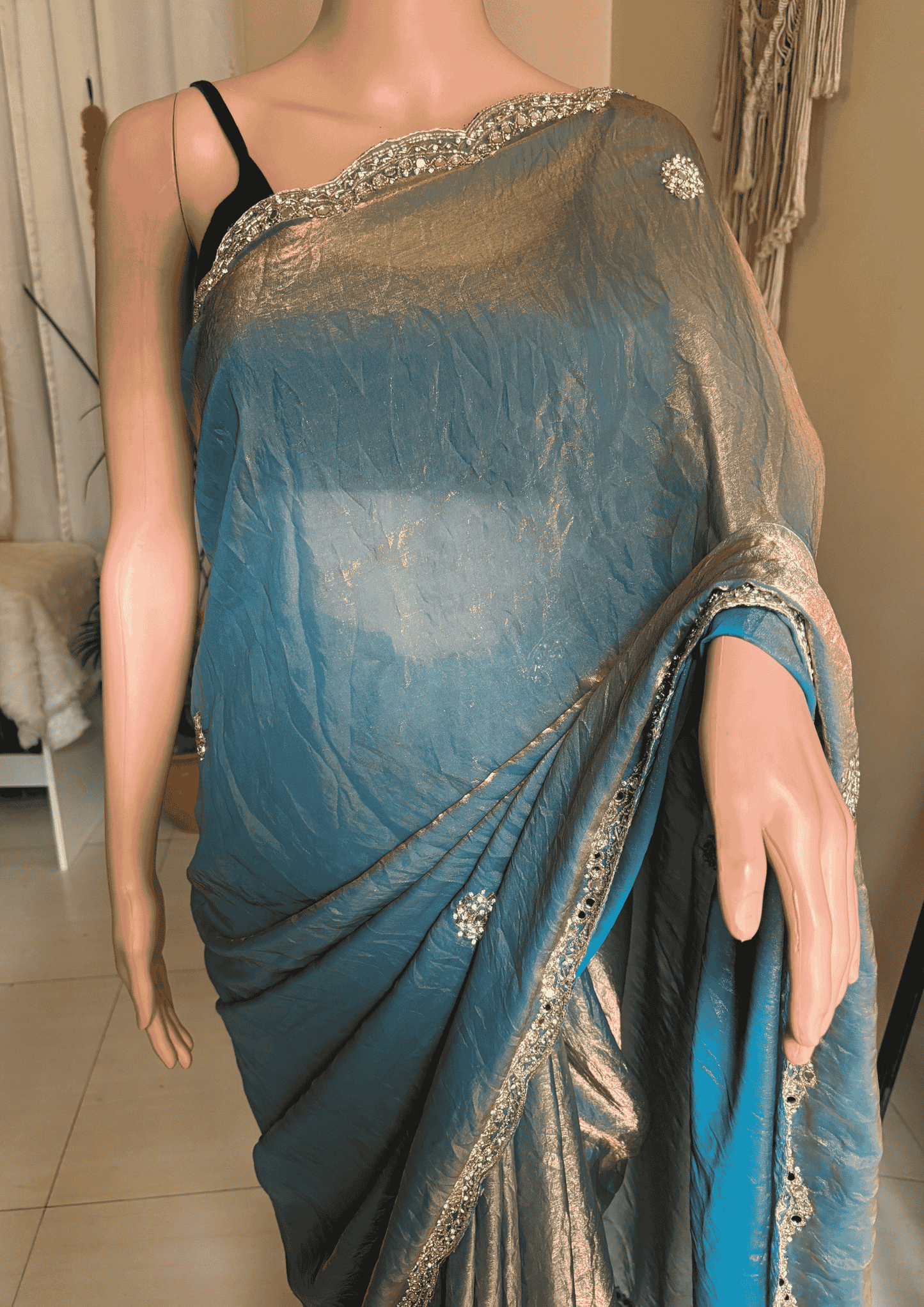 Shimmer Sky Party Wear Saree