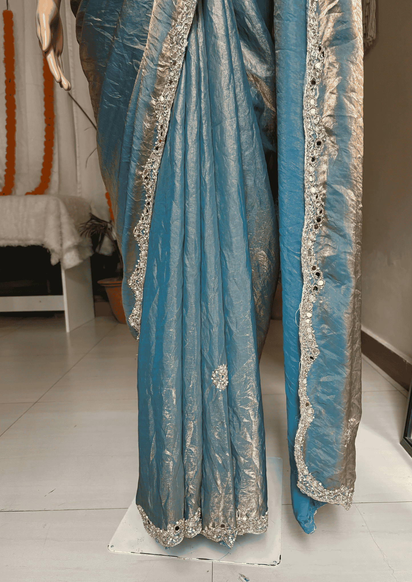 Shimmer Sky Party Wear Saree