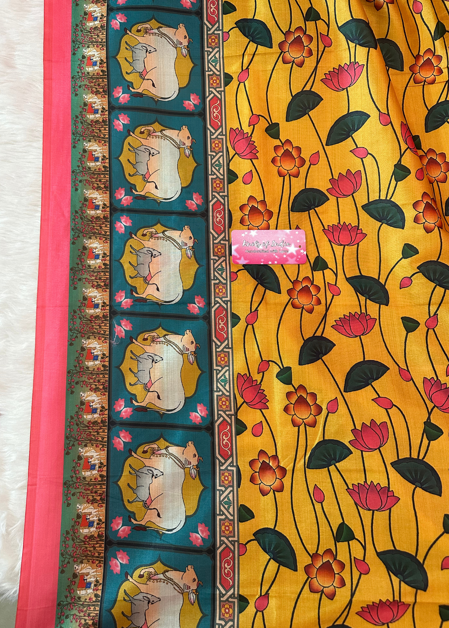 Kamal Katha Kalamkari Saree