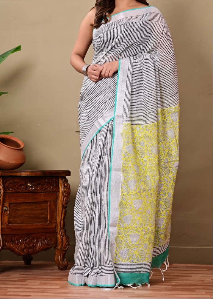 Taru Linen Saree