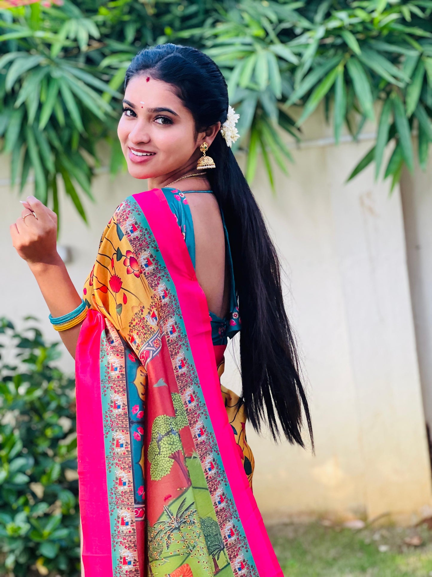 Kamal Katha Kalamkari Saree