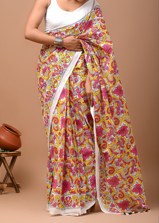 Kalakari Mul Cotton Saree