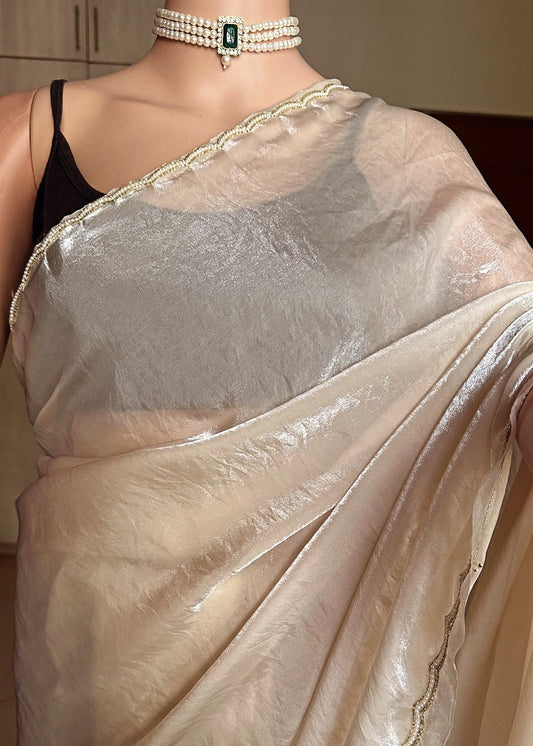 Pearl Whisper handwork Saree