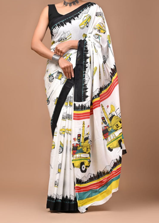 Dream Car Mul Cotton Saree