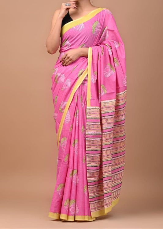 Olive Garden Mul Cotton Saree